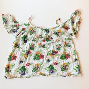 Old Navy floral summer cold shoulder